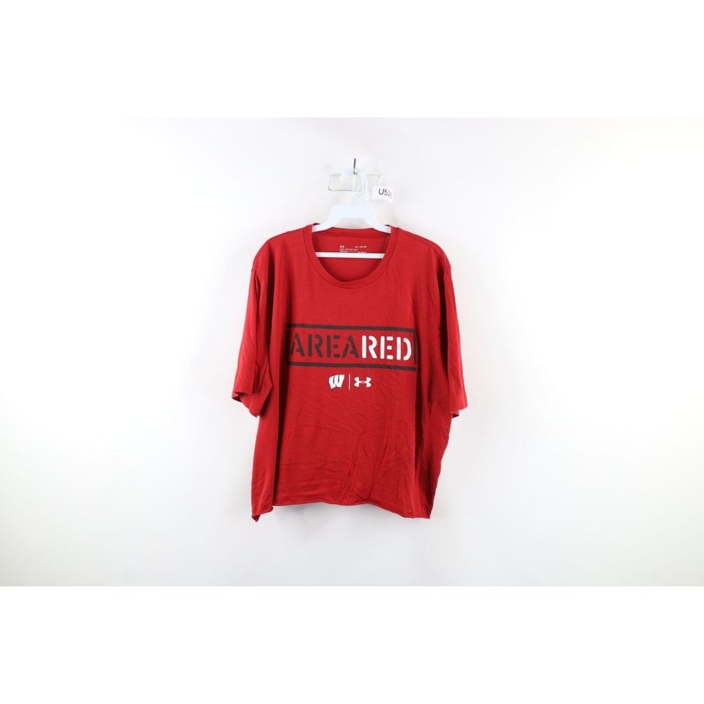 Under Armour Womens XL Custom Cropped University of Wisconsin Football T-Shirt
